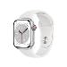 Watch Series 8 Gps + Cellular 41mm Silver Aluminium Case With White Sport Band Regular