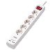 5-OUTLET POWER STRIP WITH USB-A CHARGING - SCHUKO OUTLETS/ 220-2