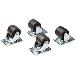 Heavy Duty Casters For Server Racks/cabinets - Set Of 4 Universal M6 2-inch Caster Kit