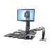 Workfit-a, Single Ld LCD Monitor Sit-stand Workstation, With Worksurface (polished Aluminum/black)