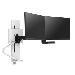 TRACE Dual Monitor Mount (white) with Slim-Profile Clamp