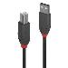Cable - USB 2.0 Type A To B - Anthraline - Black - 20cm