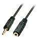 Audio Cable Premium - 3.5mm Stereo Jack To 3.5mm Stereo Socket - 2m - Black