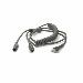 Straight Keyboard Wedge Cable 7.9ft (5v External Power)